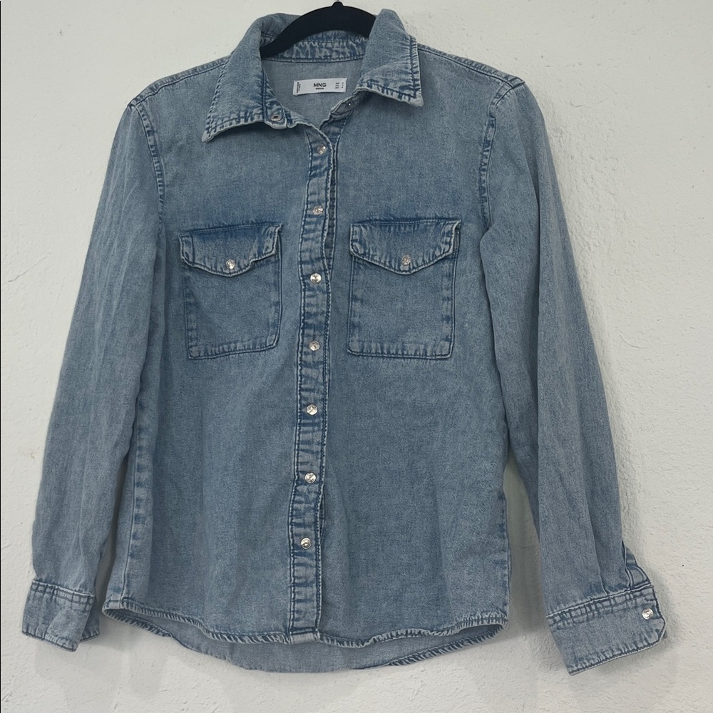 Mango Light Blue Denim Shirt